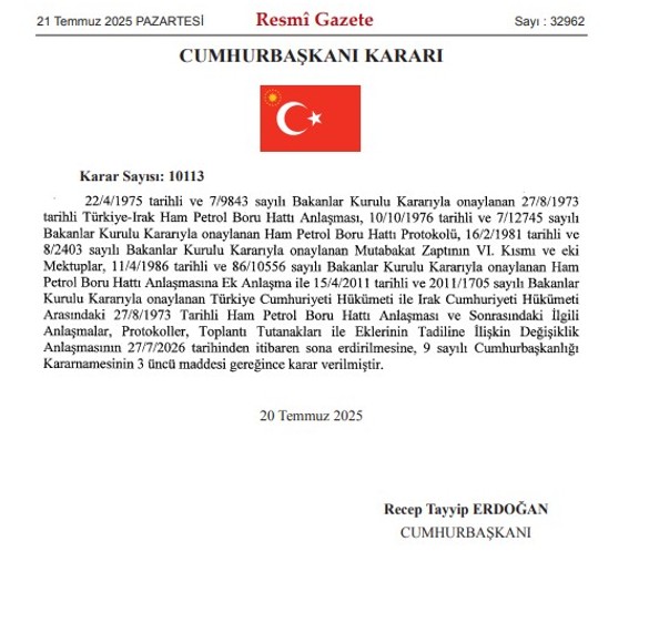 Türkiye-Irak Petrol Boru Hattı Anlaşması seneye sona erecek - Resim : 1