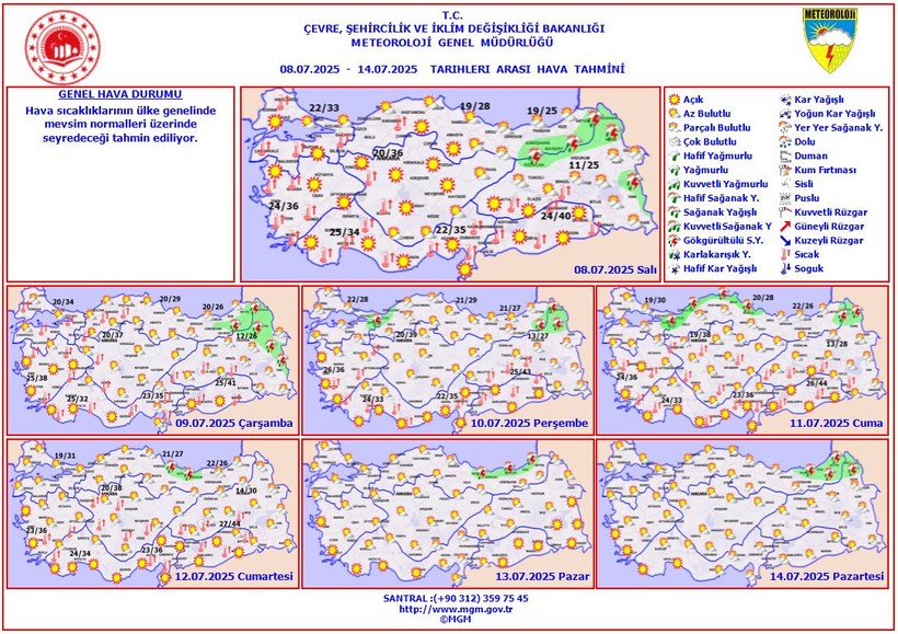 Meteoroloji uyardı! Sıcaklar devam ediyor: Normallerin 4-5 derece üzerinde olacak - Resim : 1