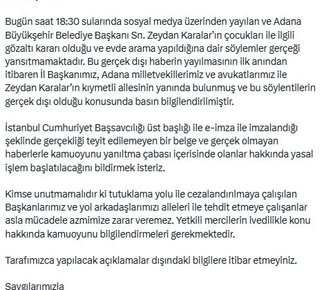CHP'den Zeydan Karalar iddialarına yalanlama