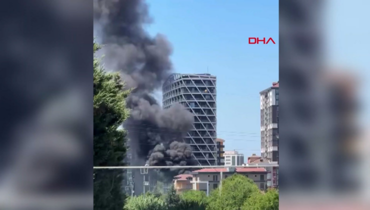 Ümraniye'de 4 katlı binada yangın: Dumanlar gökyüzünü kapladı