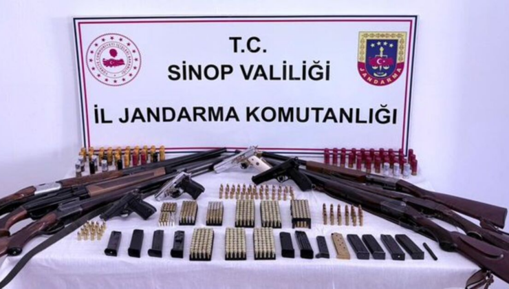 Sinop'ta kaçak silah operasyonu: 5 gözaltı