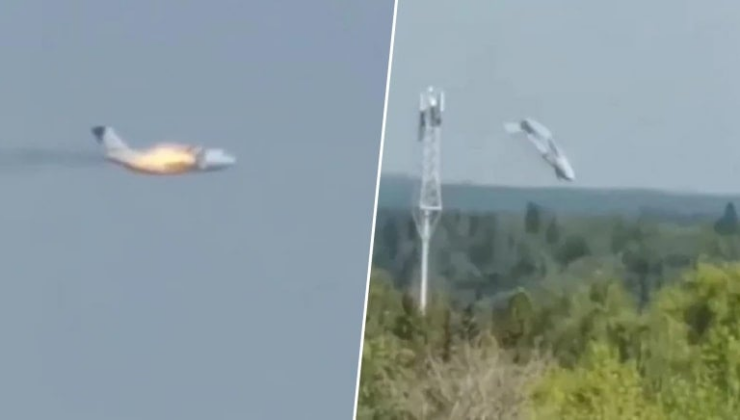 Rusya'da düşen yolcu uçağının yeni görüntüleri ortaya çıktı! Dikkat çeken detay…