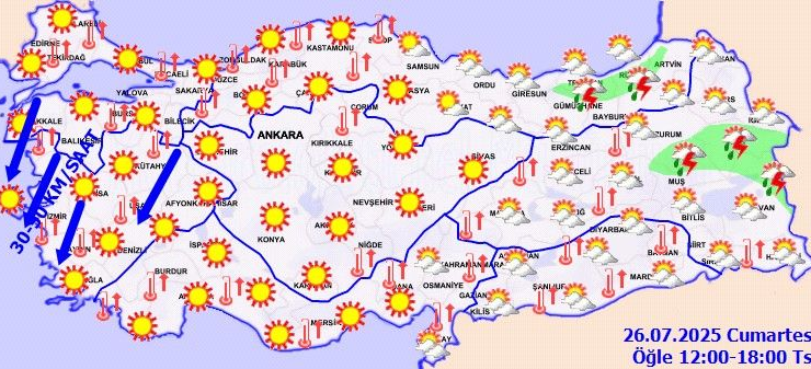 Sıcak hava ve kuvvetli poyraz uyarısı