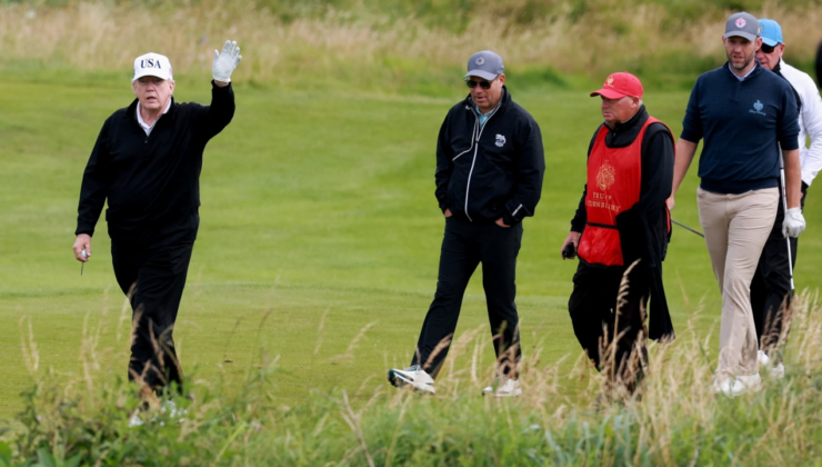 Skandallara boğulan Trump, İskoçya'nın golf sahalarına kaçtı