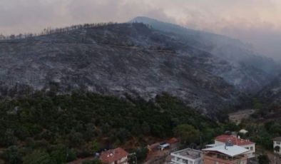 Bursa’daki yangın bölgesi dronla görüntülendi