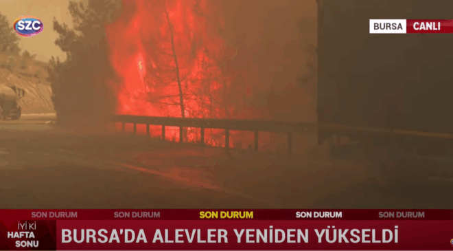 Korkulan oldu! Saat 11:00 itibariyle Bursa'da yangın yeniden büyümeye başladı