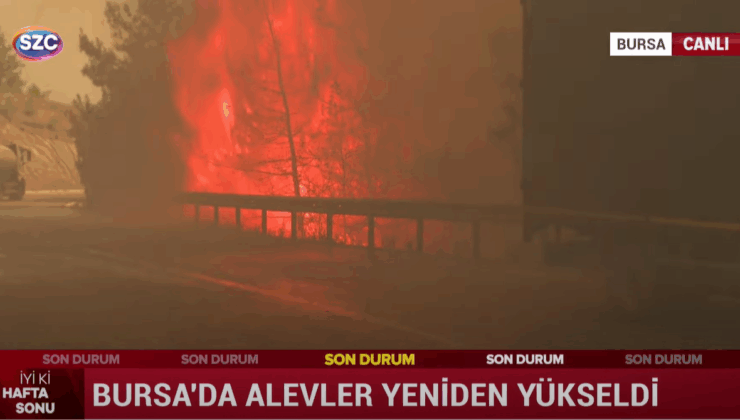 Korkulan oldu! Saat 11:00 itibariyle Bursa'da yangın yeniden büyümeye başladı