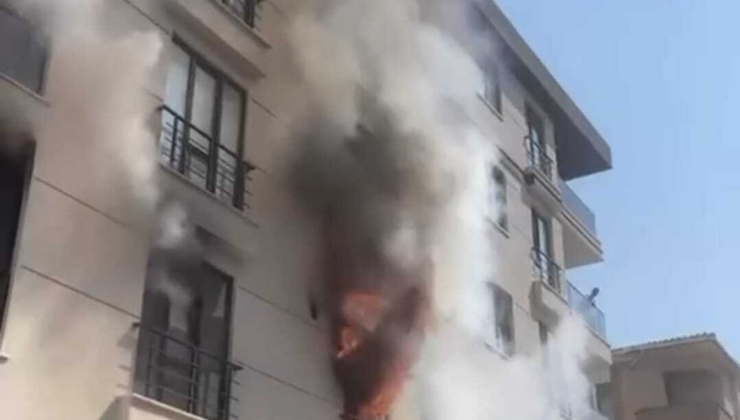 5 katlı binada yangın çıktı 2 kişi pencereden atladı!