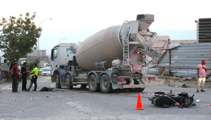 Hatay'da beton mikseriyle motosiklet çarpıştı: 2 ölü