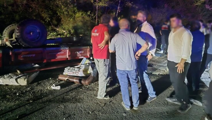 Sakarya'da traktör devrildi: 10 yaralı