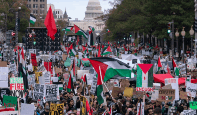 Gazze'ye yönelik acımasız saldırılar Chicago'da protesto edildi