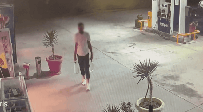 Bursa yangınındaki şüphelinin benzin istasyonundaki anları kamerada!