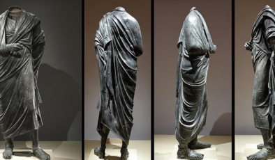 Türkiye'ye getirilen Marcus Aurelius heykeli, Millet Kütüphanesi'nde ziyaretçilere açıldı