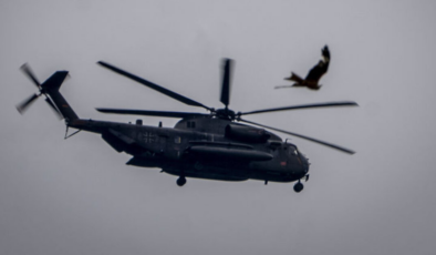 Almanya'da askeri helikopter düştü