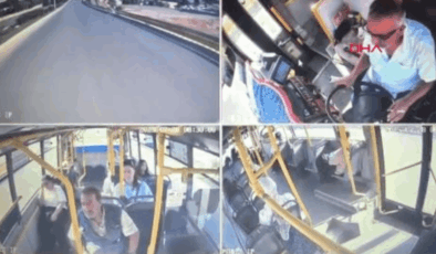 Direksiyon başında ölüm: otobüsteki yolcu faciayı önledi