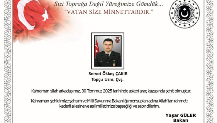 Edirne'de araç bakımı sırasında bir asker şehit oldu