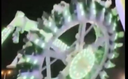 Lunaparktaki eğlence aracı yere böyle çakıldı!