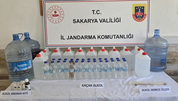 Sakarya'da sahte alkol operasyonu