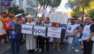 AKP il başkanlığı önünde imamlı tabutlu eylem