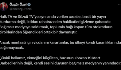 Özgür Özel'den Sözcü'ye destek