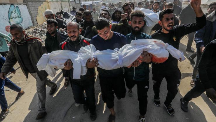Soykırımcı İsrail'in Gazze'ye saldırılarında can kaybı 57 bin 338'e yükseldi