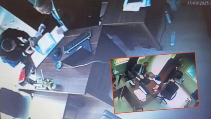 Rüşvet skandalı kameralara yansıdı! Evrak incelerken gizlice para saydılar