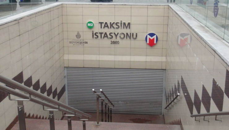 Taksim'deki metro istasyonları kapatıldı