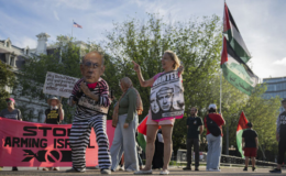 Netayahu'ya Beyaz Saray önünde protesto