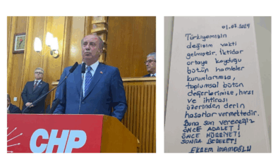 Muharrem İnce, Ekrem İmamoğlu'nu ziyaret etti, mesajını paylaştı