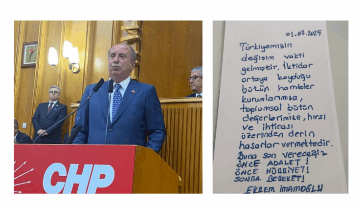Muharrem İnce, Ekrem İmamoğlu'nu ziyaret etti, mesajını paylaştı