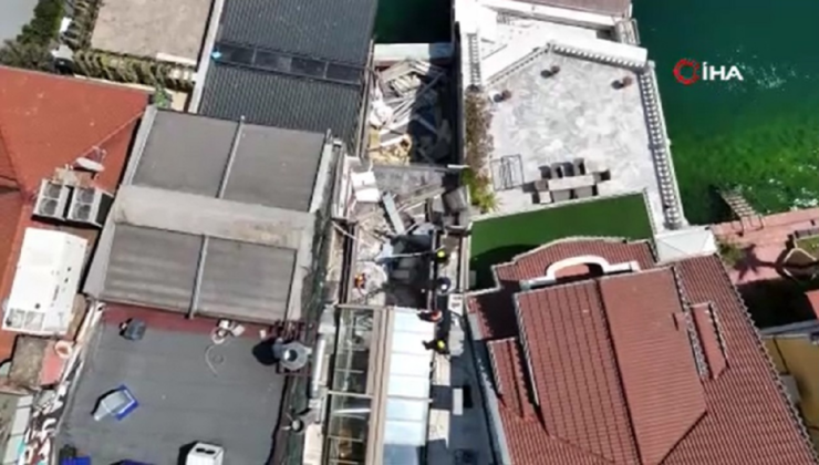 Boğaz'da kaçak yapı operasyonu: Tarihi pastaneye müdahale