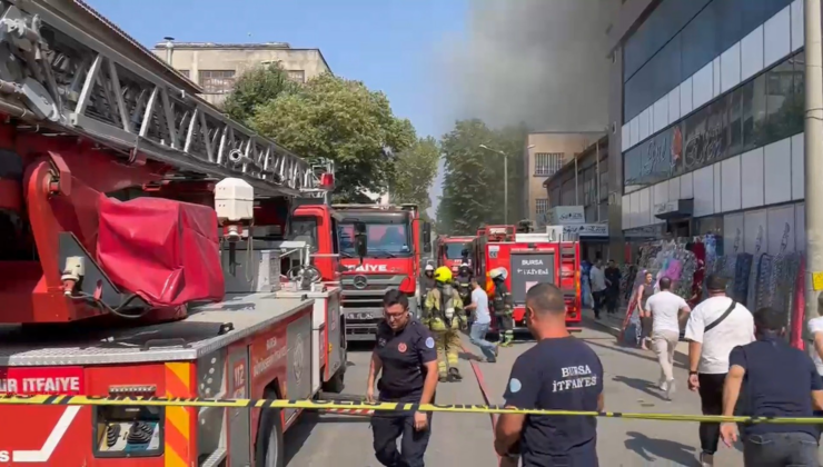 Bursa'da tekstil atölyesinde korkutan yangın