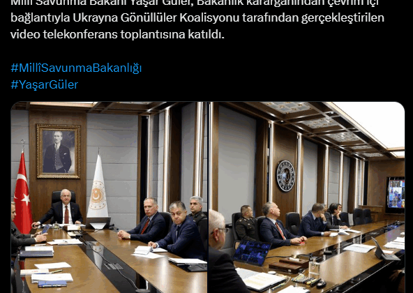 Milli Savunma Bakanı Ukrayna Gönüllüler Koalisyonu toplantısına katıldı