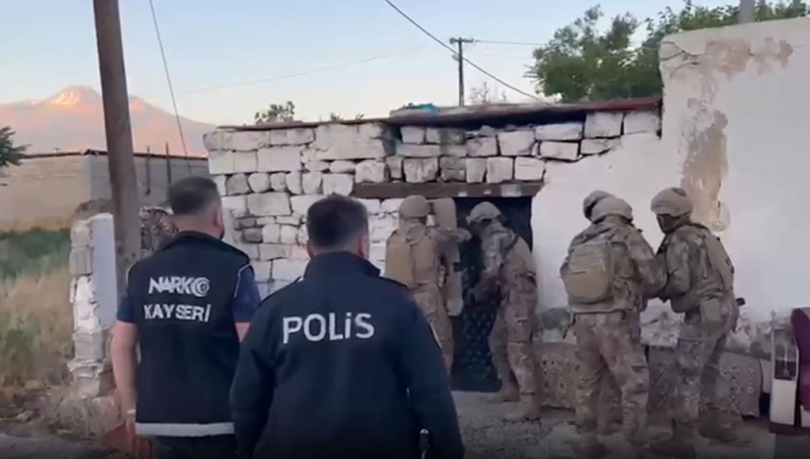 Kayseri'de zehir tacirlerine eş zamanlı operasyon: 17 gözaltı