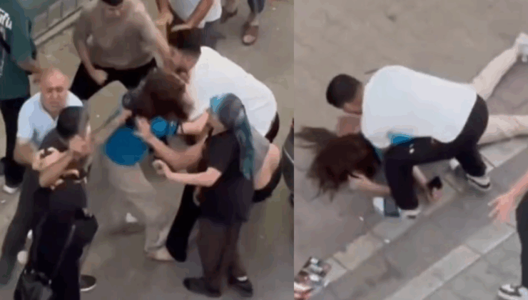 Kavganın ortasında kalan genç kız, yumruk darbesiyle bayıldı