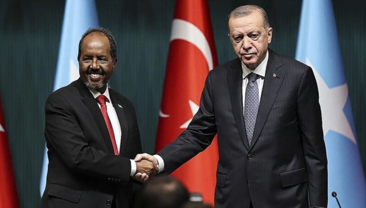 Erdoğan, Somali Cumhurbaşkanı ile bir araya geldi