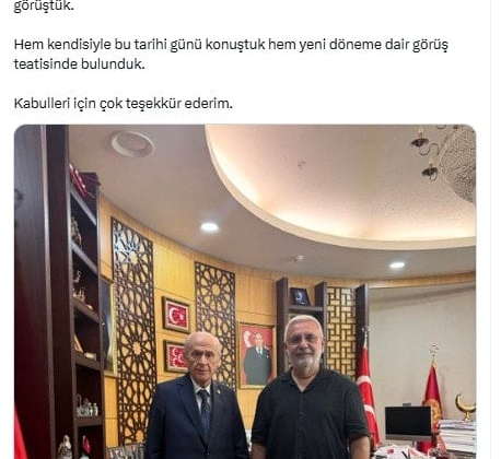 AKP'li eski vekil soluğu Bahçeli'nin yanında aldı