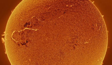 Güneşin fotoğrafını çekti