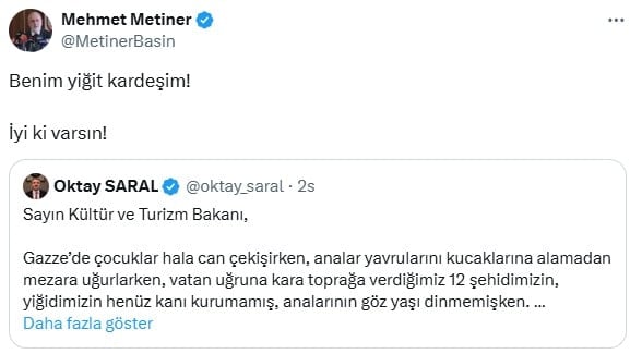 Oktay Saral'a destek veren eski vekilden geri adım