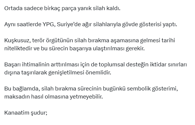 AKP'li eski vekilden çarpıcı 'öneri': YPG dahil edildiğinde çarpan etkisi artacak