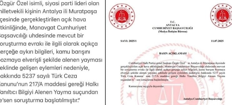 Son dakika… Özgür Özel'e Antalya'da jet soruşturma