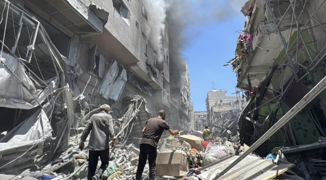 Soykırımcı İsrail, Gazze'de son 48 saatte 250 noktaya hava saldırısı düzenledi