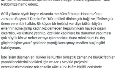 Cübbeli Ahmet'ten Beyaz Toros göndermeli Terörsüz Türkiye mesajı