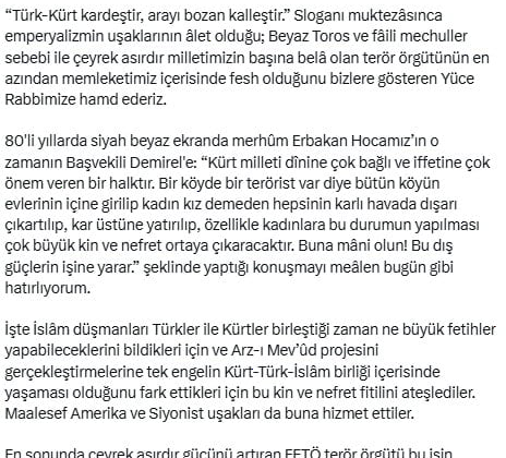 Cübbeli Ahmet'ten Beyaz Toros göndermeli Terörsüz Türkiye mesajı