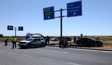 Tekirdağ'da iki otomobil çarpıştı, 9 kişi yaralandı