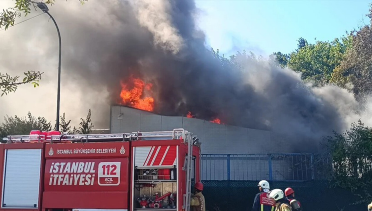 Pendik’te atık su arıtma tesisinde çıkan yangın söndürüldü
