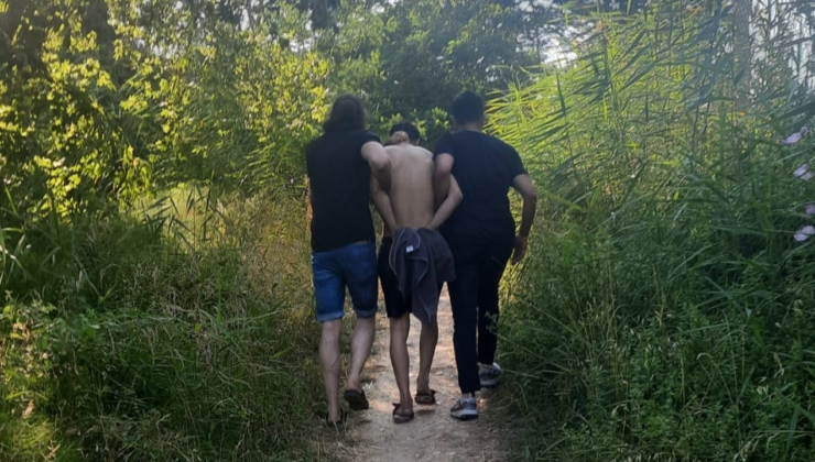 18 yıl hapis cezalı şüpheli denizde yüzerken yakalandı