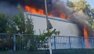 Pendik'te İSKİ tesisinde yangın