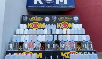 Adana'da kaçak etil alkol ele geçirildi