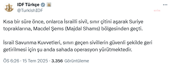 İsrail'den yani operasyon sinyali! 'Onlarca Sivil Suriye Topraklarına Girdi'